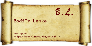 Boár Lenke névjegykártya